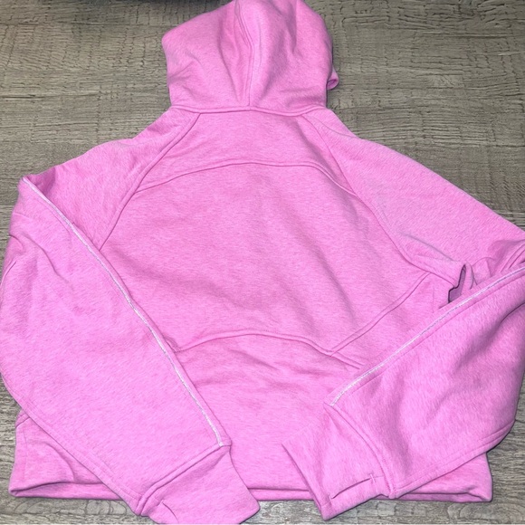 Lululemon Scuba Oversized Half-Zip Hoodie Plush Heathered Dahlia Mauve Size XS/S - Picture 4 of 9